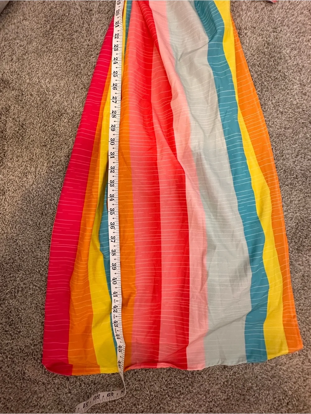 Preppy Multicolor Tie-Waist Maxi Dress - Bright Stripe